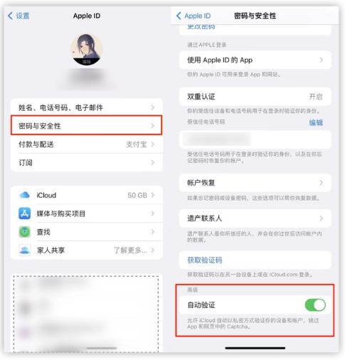 城北苹果手机维修分享iOS 16 自动验证功能开启方法 