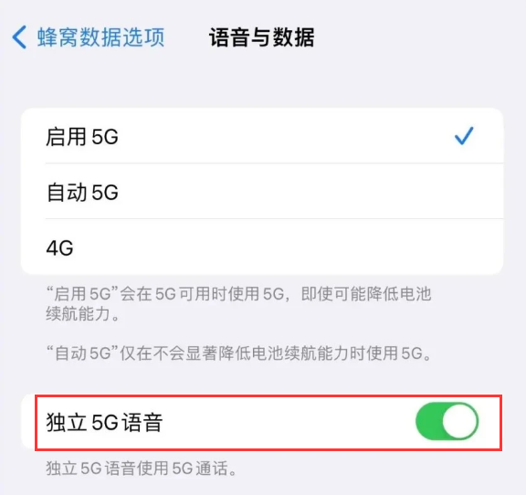 城北苹果14维修分享iPhone 14 Pro如何开启VoNR 